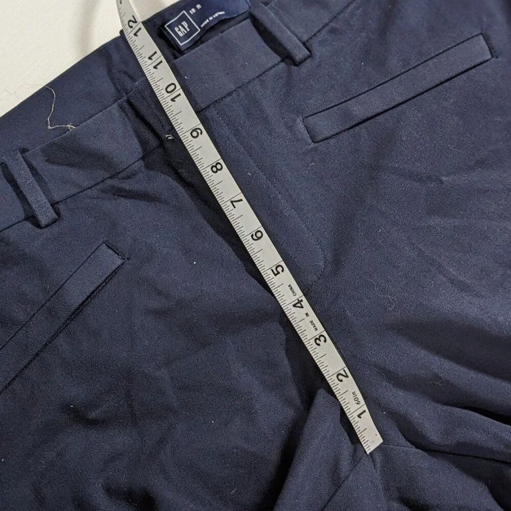 Gap Normcore Plus Size 18 R True Navy Blue Skinny Ankle‎ Pants Workwear Preppy